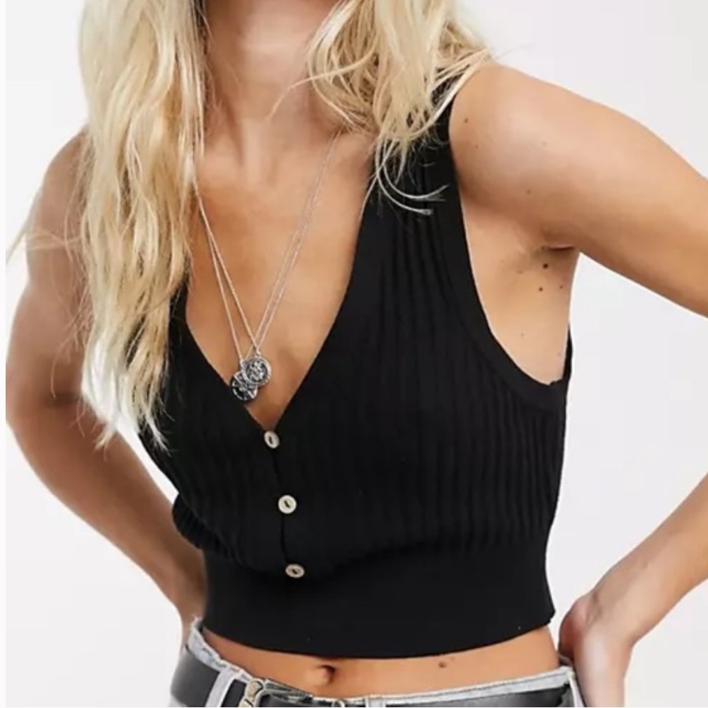 Free People Saturday Morning Crop Tank